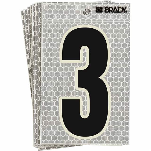 3020-3 BRADY 5" SELF ADHESIVE NUMBER 3