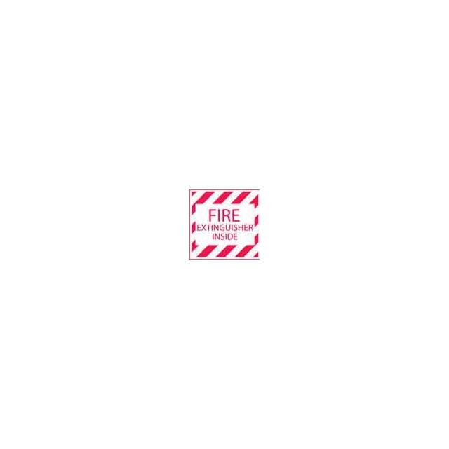 103635 4" X 4", WHITE/RED LETTERS