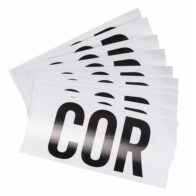 121054 B7569, 3X6", BLK/WHT,COR, 10/PK