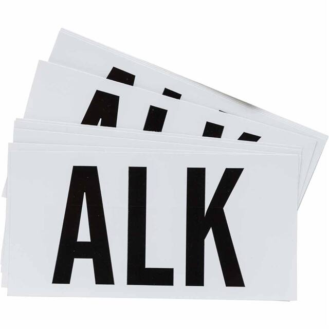 121055 B7569 3X6 BLK/WHT "ALK" 10/PK