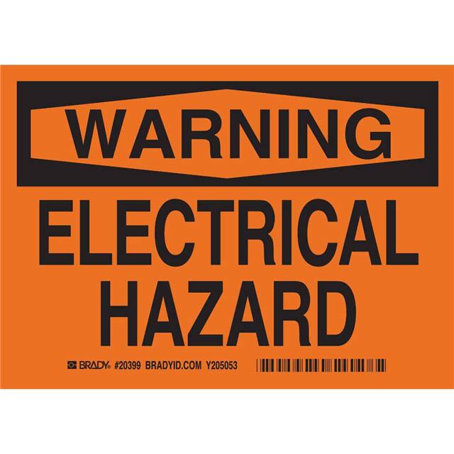 20398 B946 14X20 BLK/ORG SAFETY SIGN