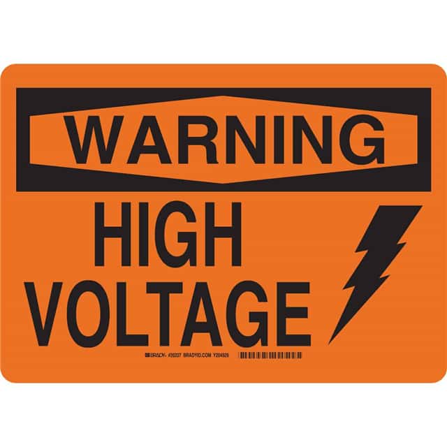 20237 B946 14X20 BLK/ORG SAFETY SIGN