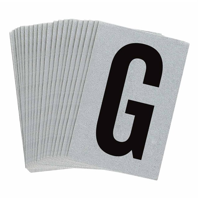 5900-G B997 BRADYLITE N&L BLK/REFL SLV