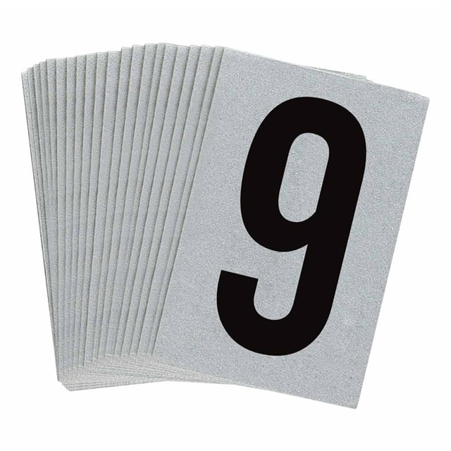 5900-9 B997 BRADYLITE N&L BLK/REFL SLV