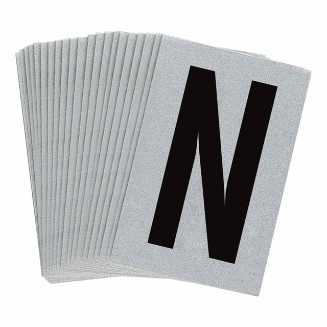 5900-N B997 BRADYLITE N&L BLK/REFL SLV