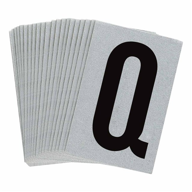 5900-Q B997 BRADYLITE N&L BLK/REFL SLV