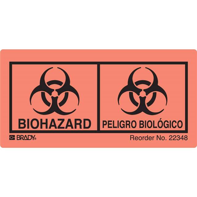 22348LS B-235 2X4 100/PK BIOHAZARD LABEL