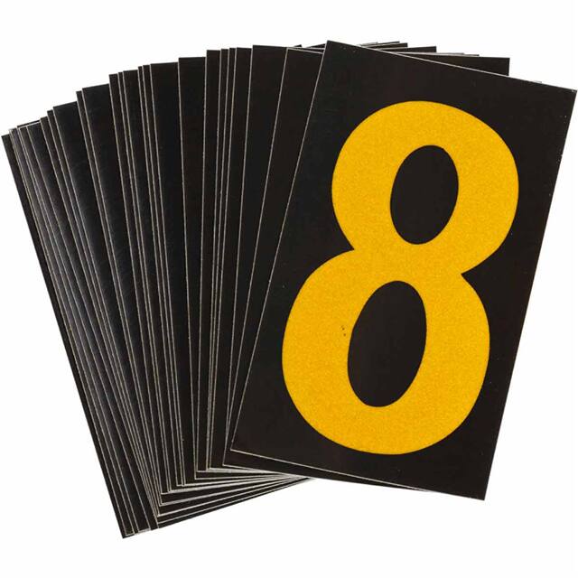 5000-8 B997 BRADYLITE N&L REFL YEL/BLK