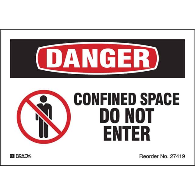 27419LS B-997 3.5X5 8/PK CONFINED SPACE