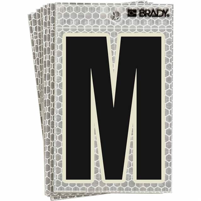 3020-M BRADY 5" SELF ADHESIVE LETTER M
