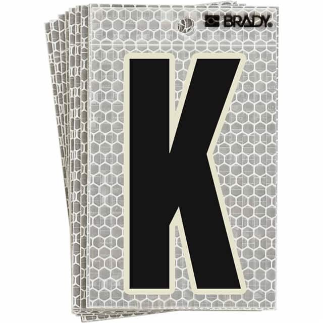 3020-K BRADY 5" SELF ADHESIVE LETTER K