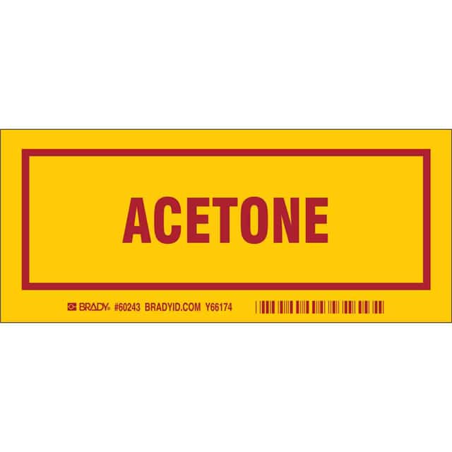 60243 B302, 7.0X3.0", RED/YEL,ACETONE,