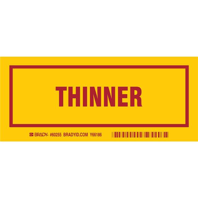 60255 B302, 7.0X3.0", RED/YEL,THINNER,