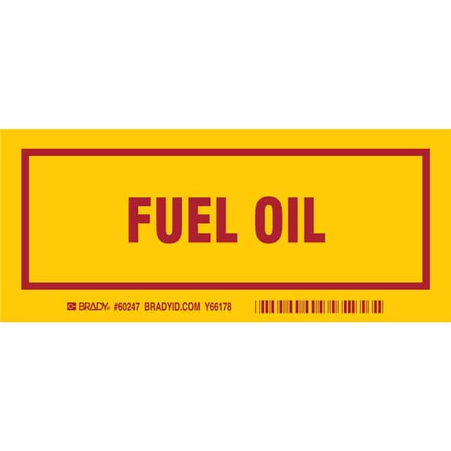 60247 B302, 7.0X3.0", RED/YEL,FUEL OIL