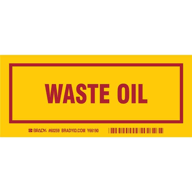 60259 B302, 7.0X3.0", RED/YEL, WASTE,2