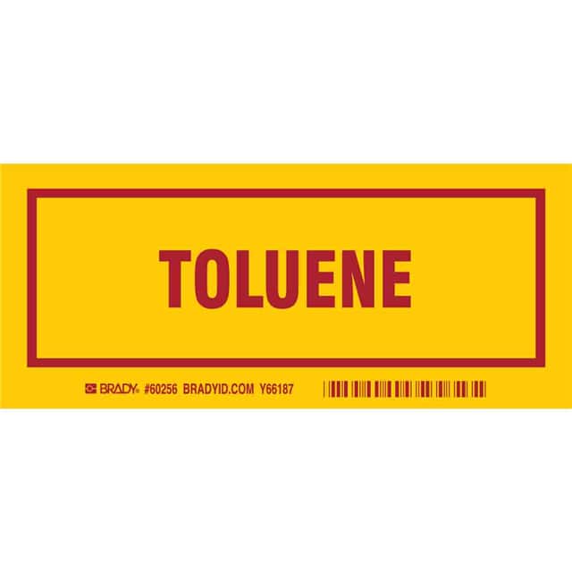 60256 B302, 7.0X3.0", RED/YEL,TOLUENE,