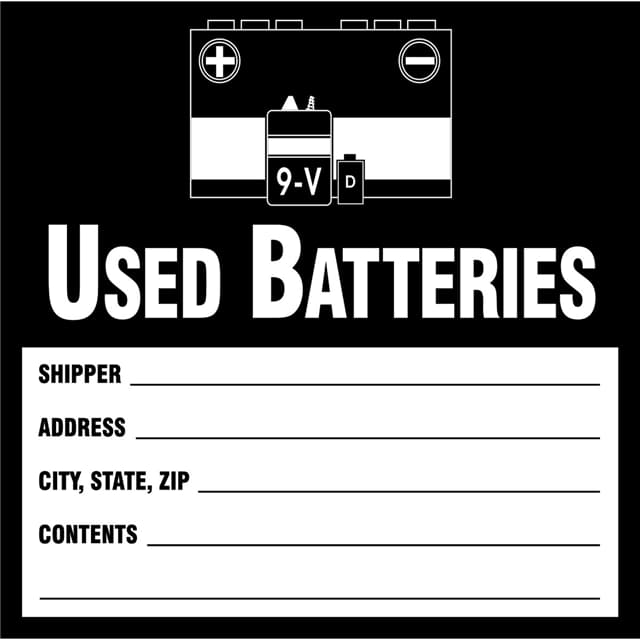60365 B235 6X6 BLK/WHT 100/PKG USED BA