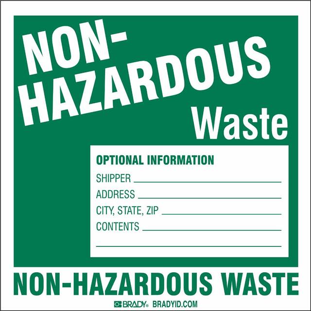 60447 B235 6X6 GRN/WHT 100 PCS/PKG HAZ
