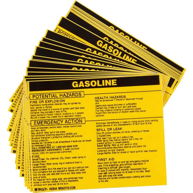 93544 B928 3.75X4.5 BLK/YEL 25/PACK
