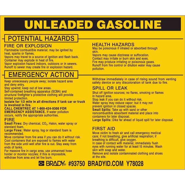 93750 B928 3.75X4.5 BLK/YEL 25/PACK