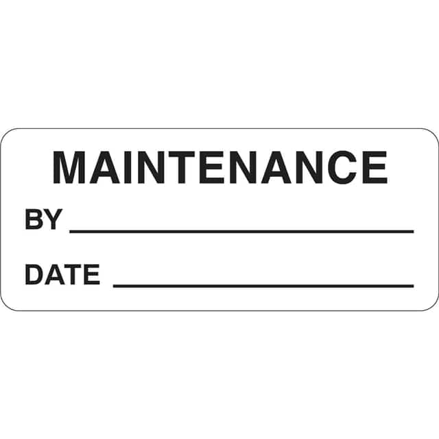 42221 B747,5/8"X1-1/2", BLK/WHT, MAINT