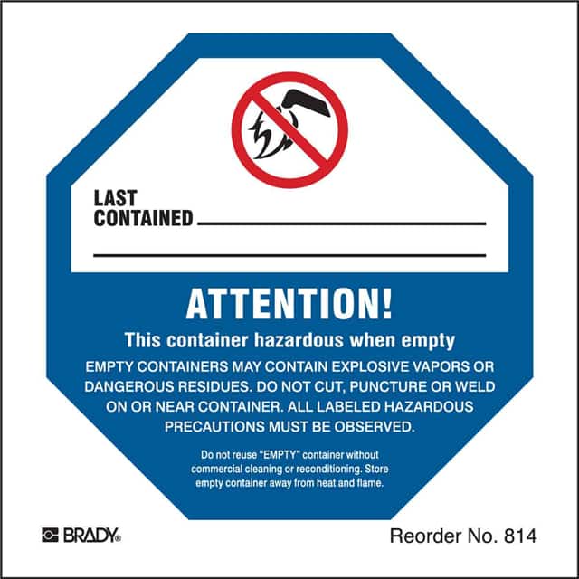 814LS B-235 4X4 100/PK EMPTY DRUM WARN