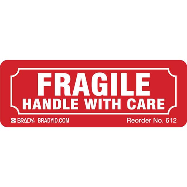 612LS B-235 1.125X3.125 500/PK FRAGILE