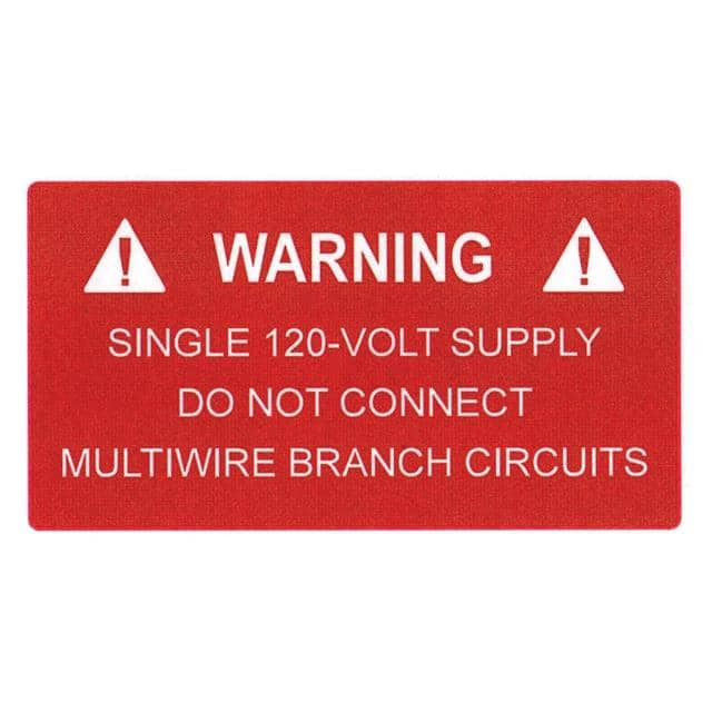 596-00325 LABEL ELECTRL WARN 3.75"X2" 50PC