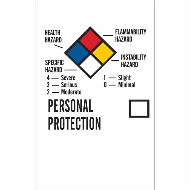 121163 VINYL,2X1.25,NFPA WRITE-ON LABEL