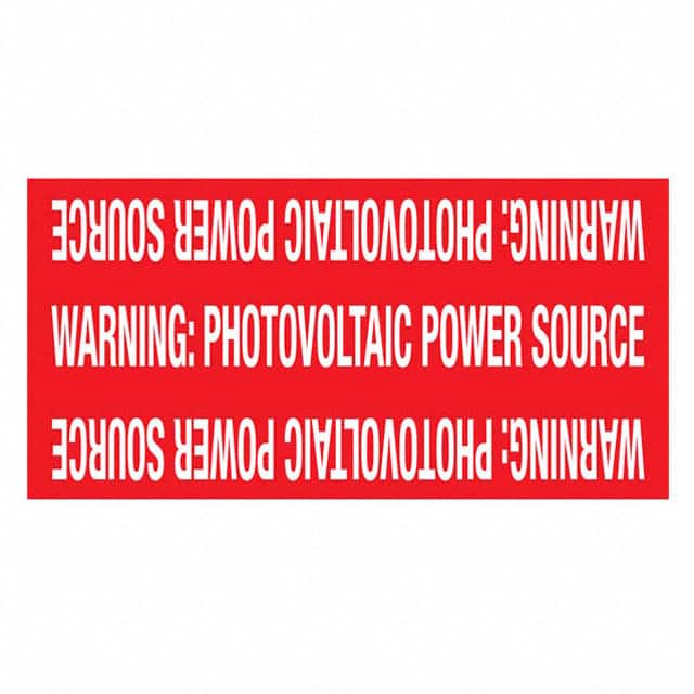 596-00207 LABEL ELECTRL WARN 4"X2" WHT/RD