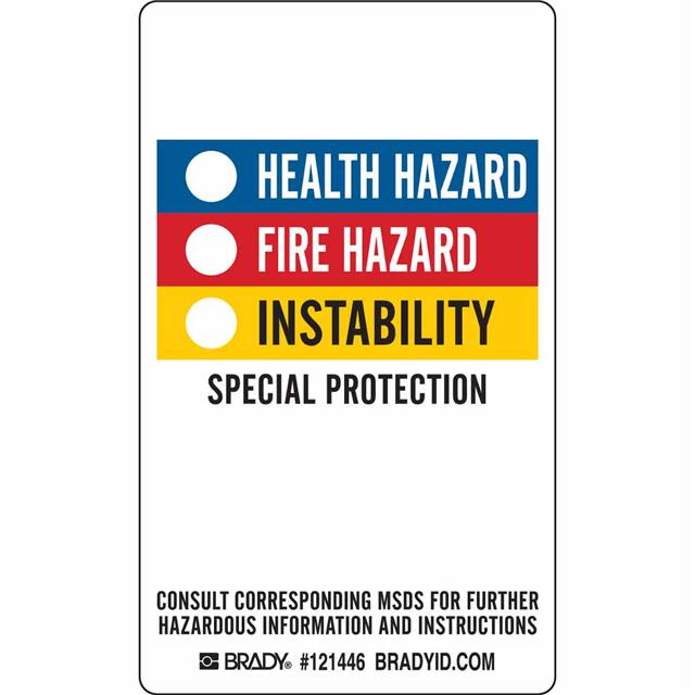 121446 B7569,3X5",BLANK NFPA LABEL, 50/