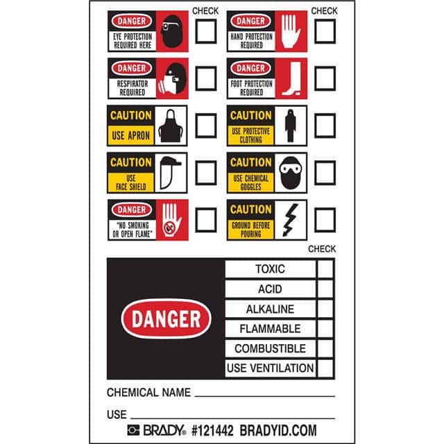 121442 B7569, 3.0X5.0",CHECKLIST LABEL,