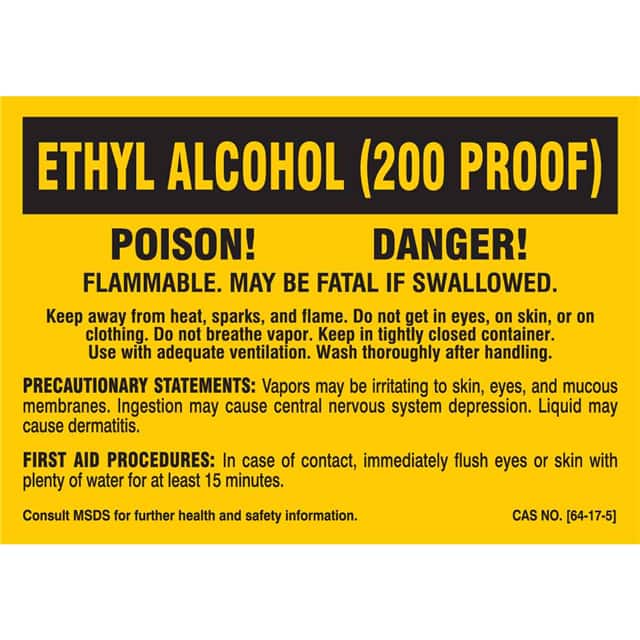 7261QLS B302 3.5X5 25/PK ETHYL ALCOHOL 2