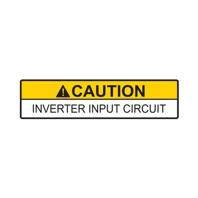 596-00750 SOLAR LABEL, CAUTION INVERTER OU