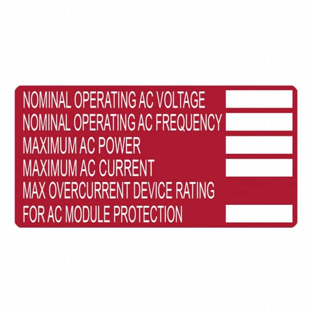 596-00252 LABEL ID/RATNG 4"X2" WHT/RD 50PC