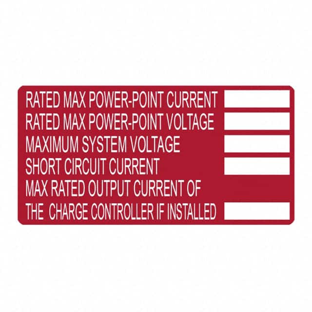 596-00253 LABEL ID/RATINGS 4"X2" WHT/RED