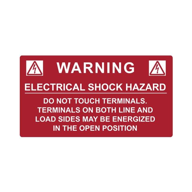 596-00233 LABEL ELECTRL WARN 3.75"X2" 50PC