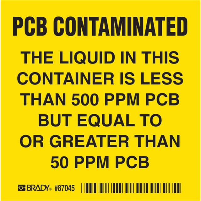 87045 B946 4X4 BLK/YEL 50/PACK PCB MAR