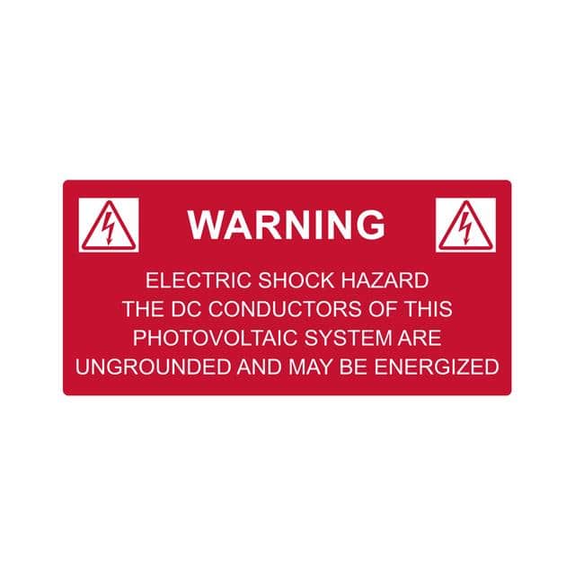 596-00258 LABEL ELECTRL WARN 4.12"X2" 50PC