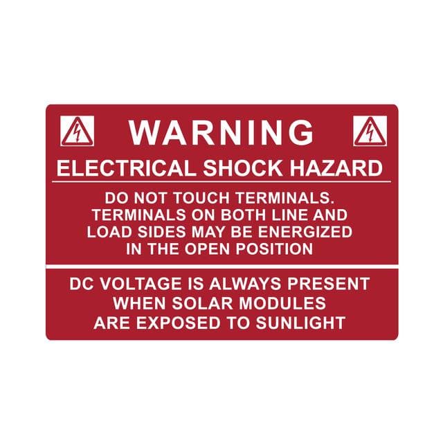 596-00232 LABEL ELECTRL WARN 3.75"X2.5"