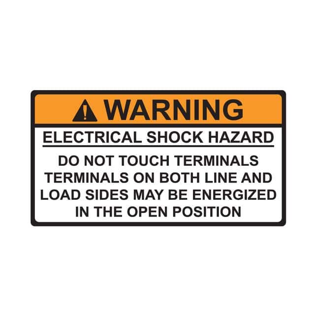 596-00497 LABEL ELECTRL WARN 3.75"X2"