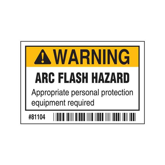 81104 B302 2X3 BLK,ORG/WHT 100/RL WRNG