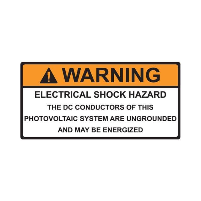 596-00588 LABEL ELECTRL WARN 4.12"X2" 50PC