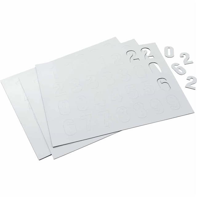 57624 NUMBERS DIE-CUT MAGNETIC WHITE
