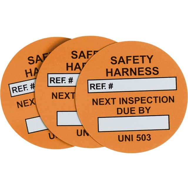 UNI-UNI 503 ORANGE UNVERSAL TAG INSRT SFTY HRNSS 10
