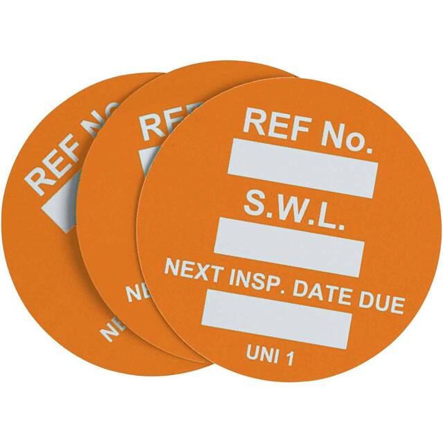 UNI-UNI ORANGE UNVRSAL TAG INSRT SAFE WRK LD 10