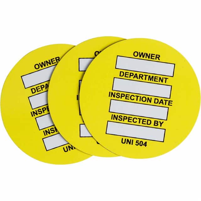 UNI-UNI 504 YELLOW UNVERSAL TAG INSRT INSPCTION 100