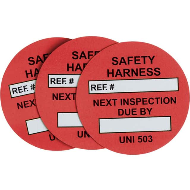 UNI-UNI 503 RED UNVERSAL TAG INSRT SFTY HRNSS 10