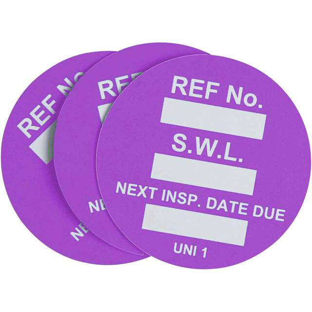 UNI-UNI PURPLE UNVRSAL TAG INSRT SAFE WRK LD 10