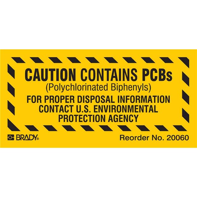 20060LS B-933 1X2 100/PK CAUTION CONTAIN
